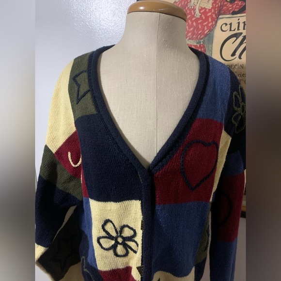Christopher & Banks Vintage Y2K Patchwork Cardigan - Picture 6 of 11